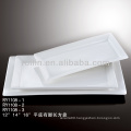 beautiful white flat rectangular porcelain dish